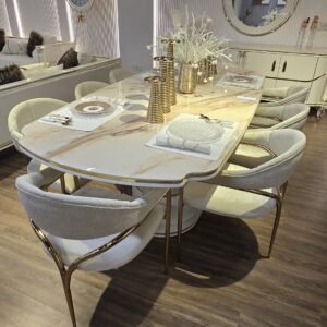 Lines Dining Table with 6 chairs
